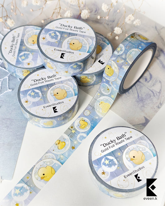 Ducky Bath, Gold Foil Washi Tape