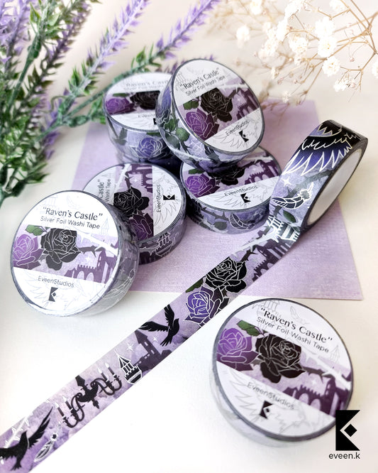 Fischl, Raven's Castle Silver Foil Washi Tape