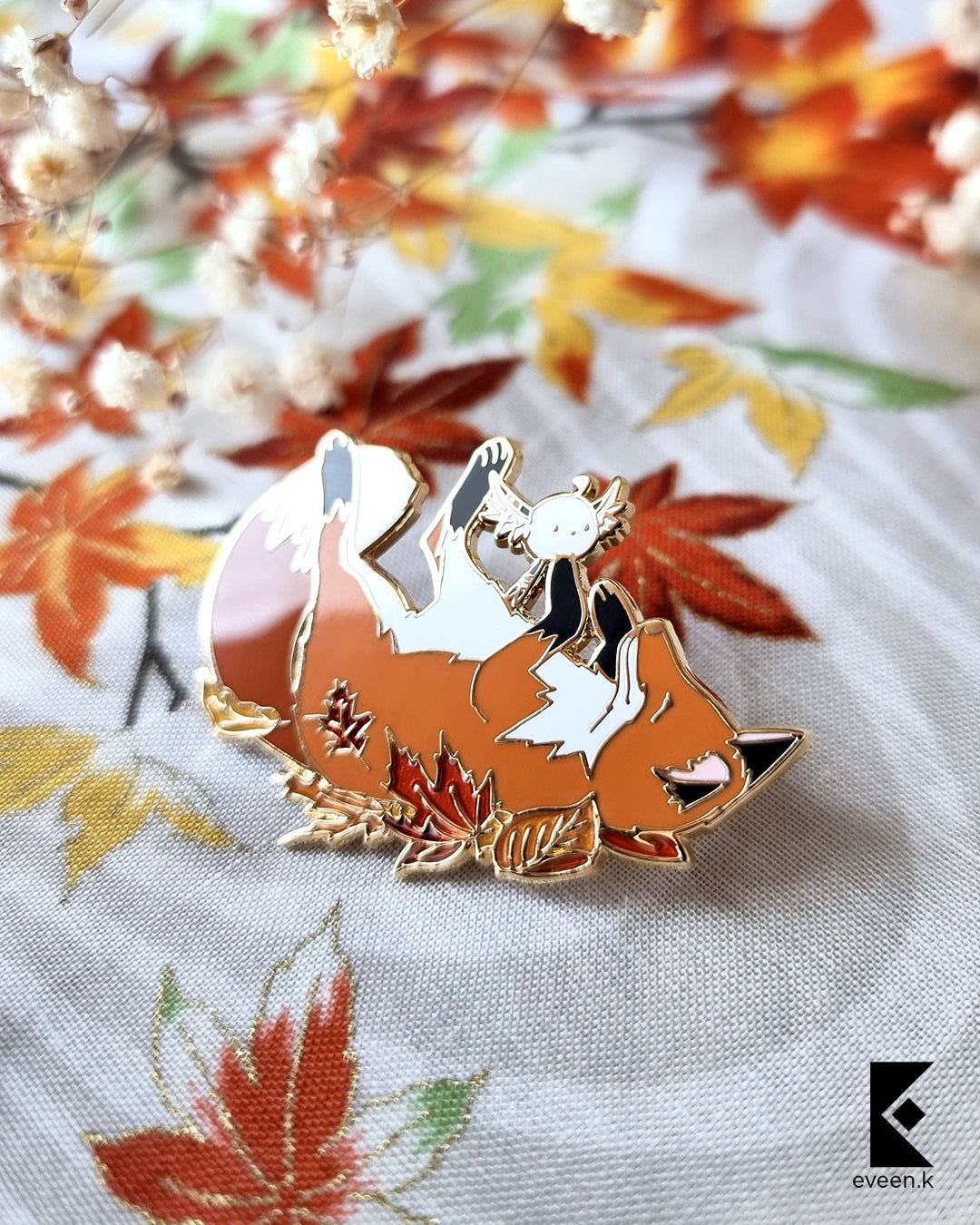 Autumn Bird x Fox Enamel Pins