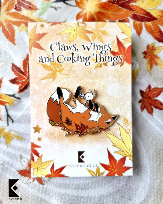 Autumn Bird x Fox Enamel Pins