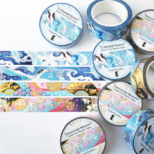 Ayaka Kamisato, Ganyu, Gold Silver Foil Washi Tape