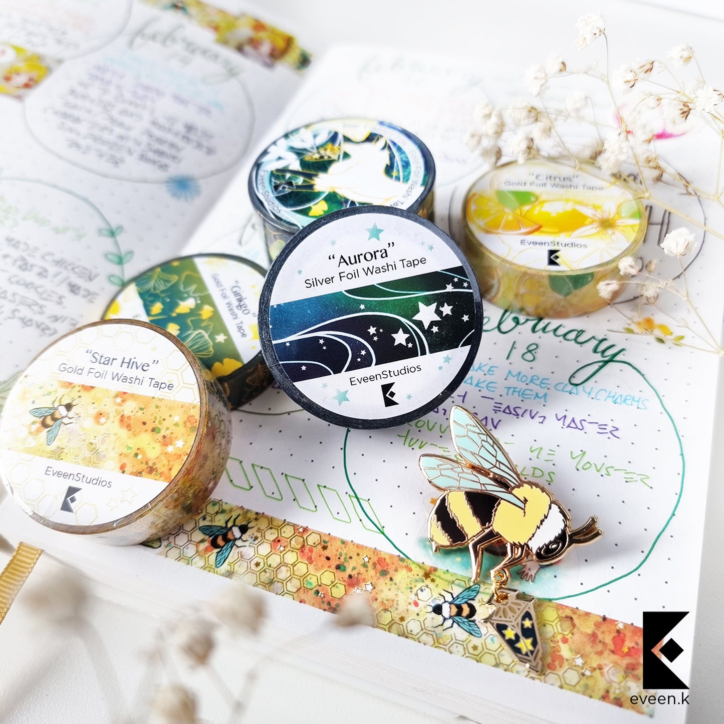 Star Hive, Gold Foil Washi Tape