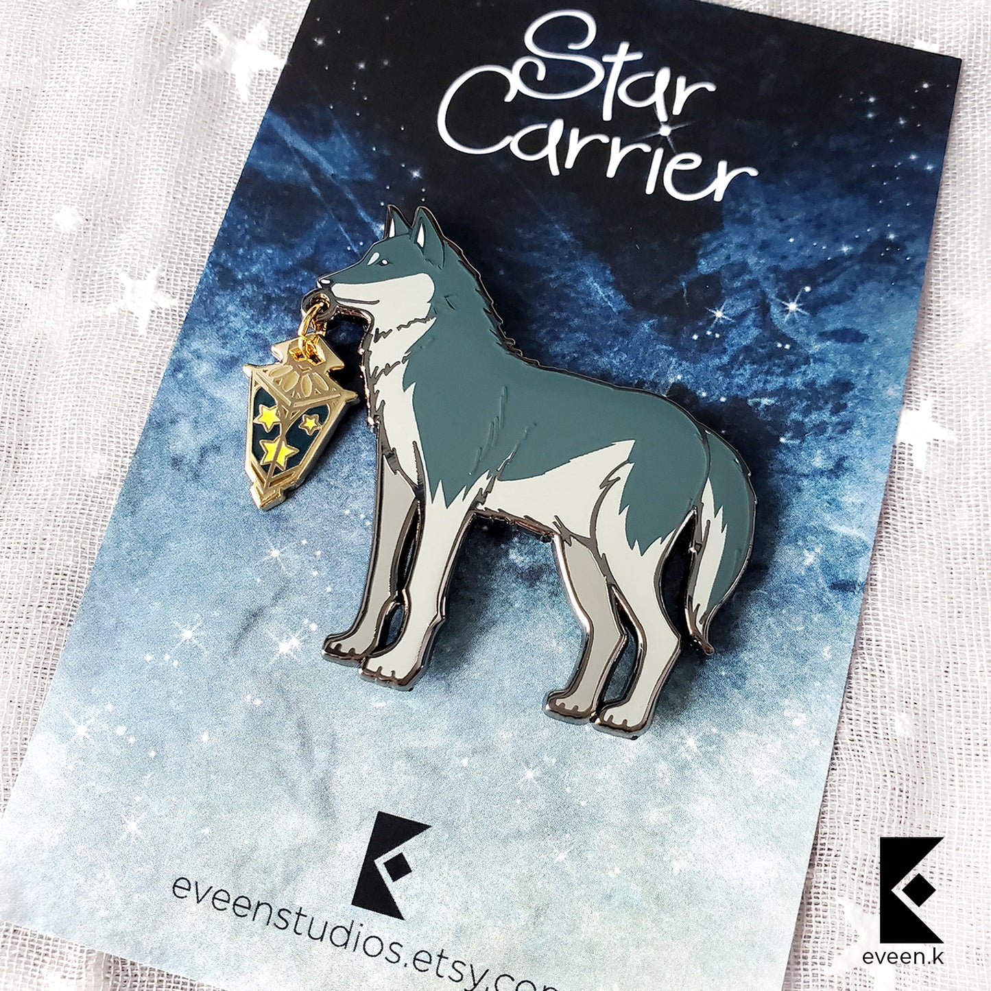 Wolf Star Carrier Enamel Pin