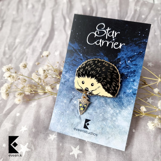 Hedgehog Star Carrier Enamel Pin