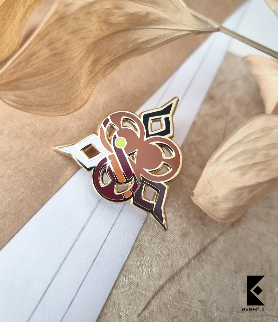 Heizou Genshin Emblem Pin