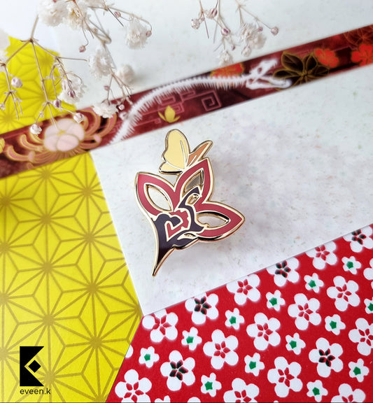 Hu Tao Genshin Emblem Pin
