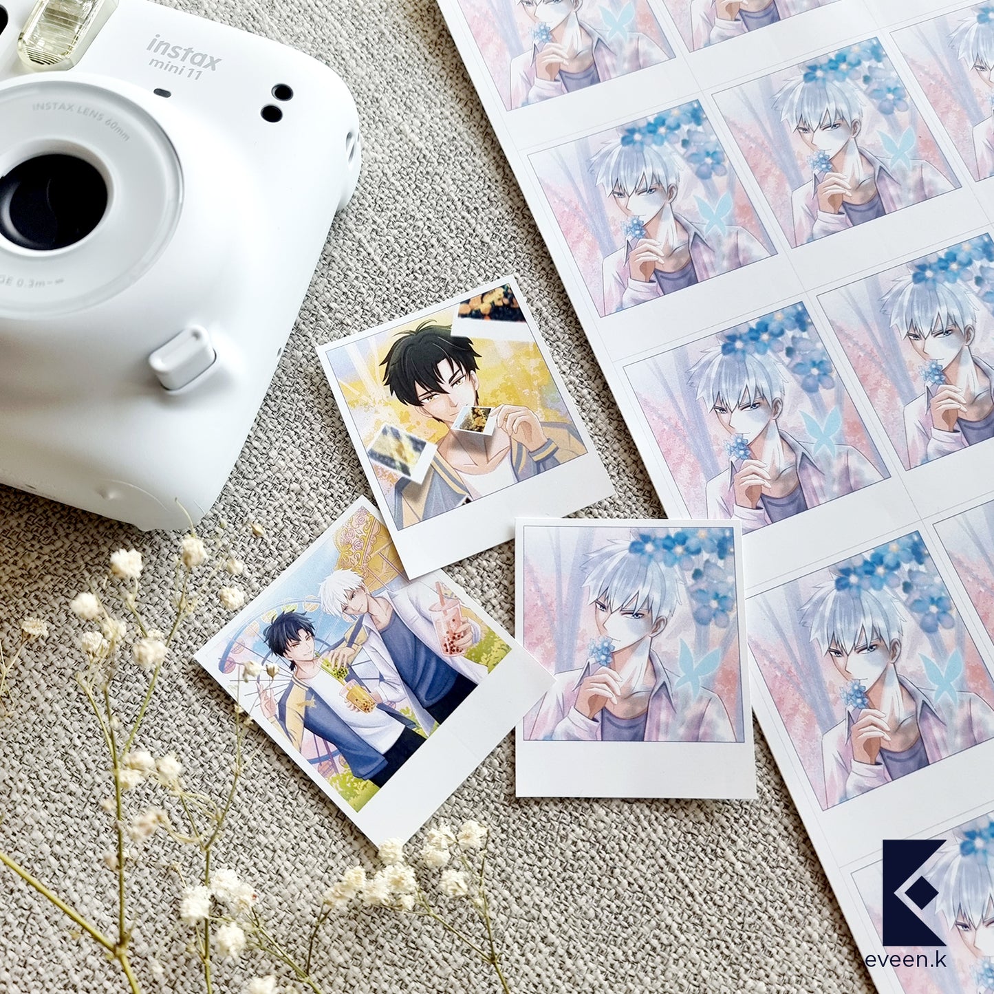 Link Click Polaroid Vinyl Stickers
