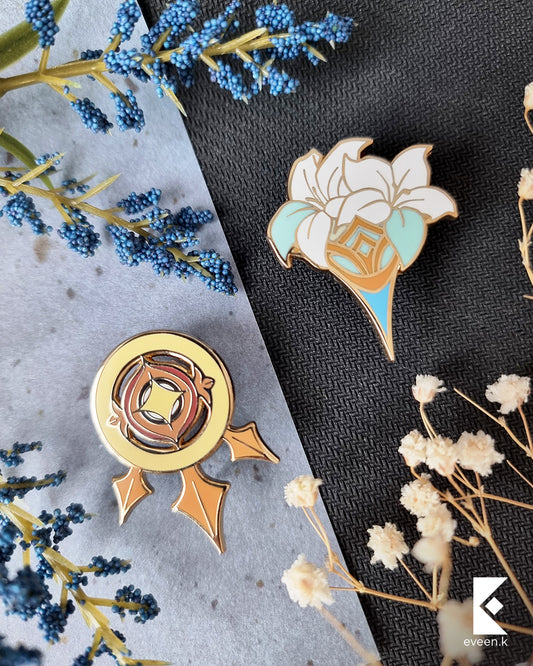 Lumine Genshin Emblem Pin