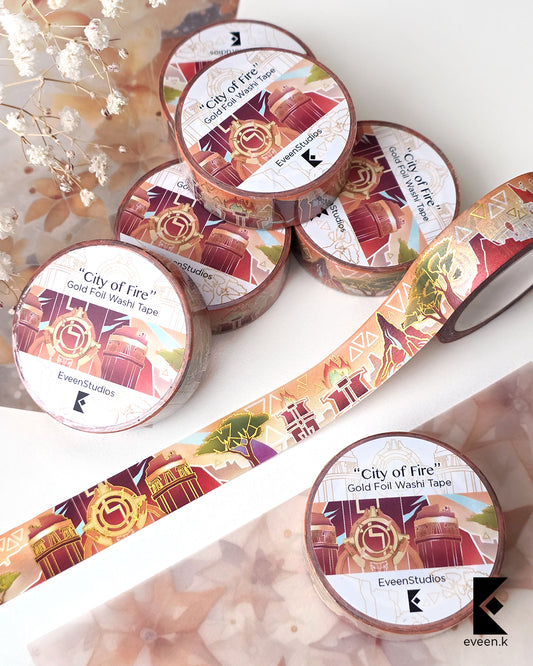 Nod-Krai, City of Moonlight Silver Foil Washi Tape