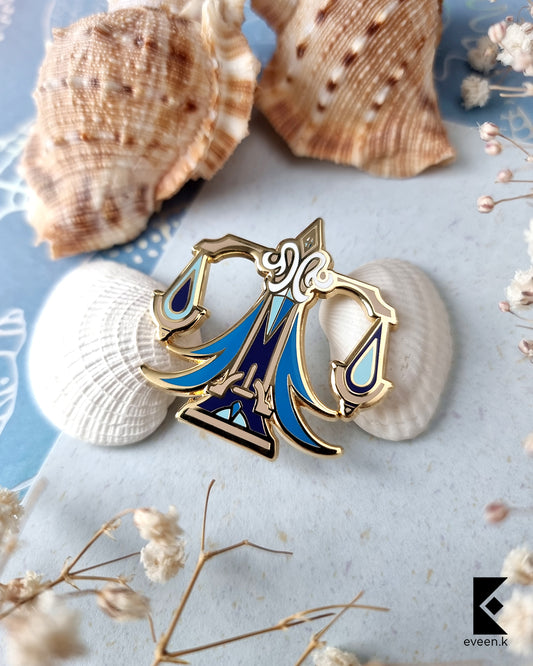 Neuvillette Genshin Emblem Pin