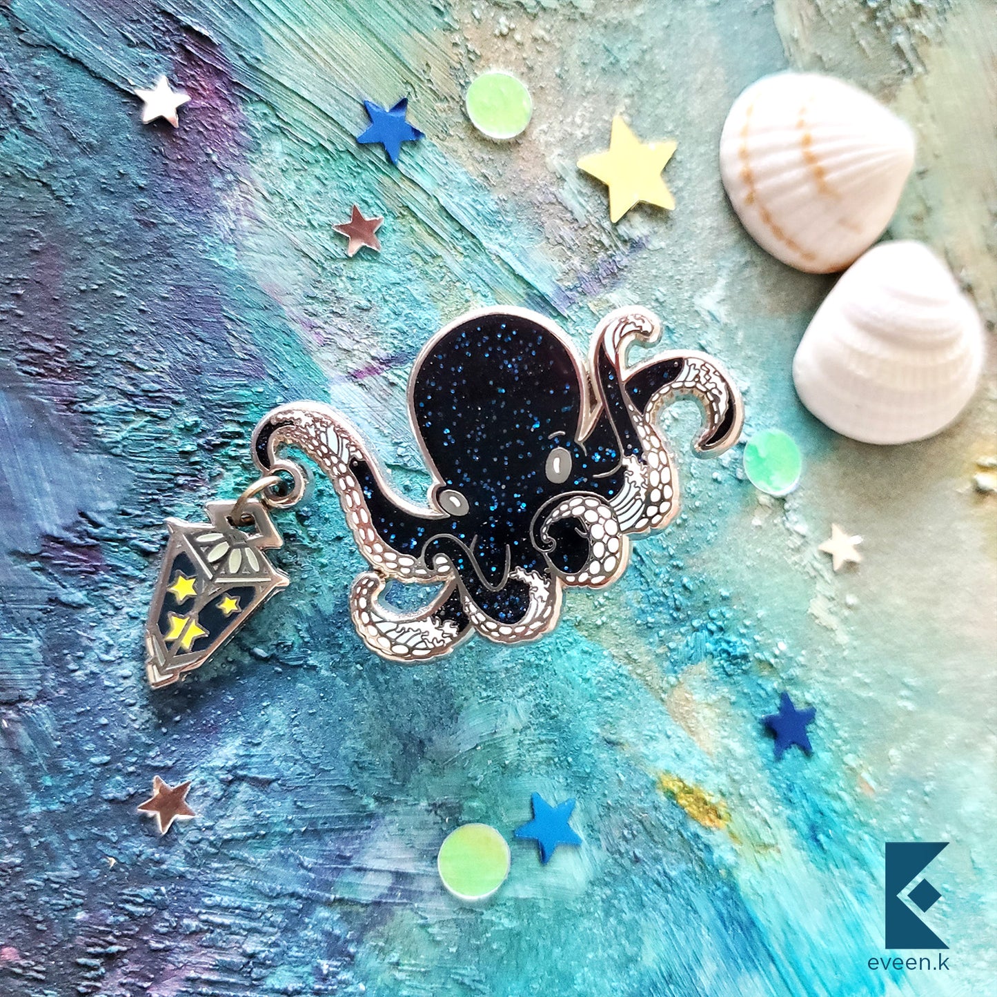 Octopus Star Carrier Enamel Pin