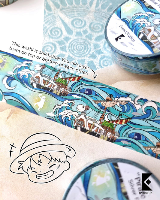 Pirate Adventure & Sweet Navigator, Silver and Gold Foil Washi Tape