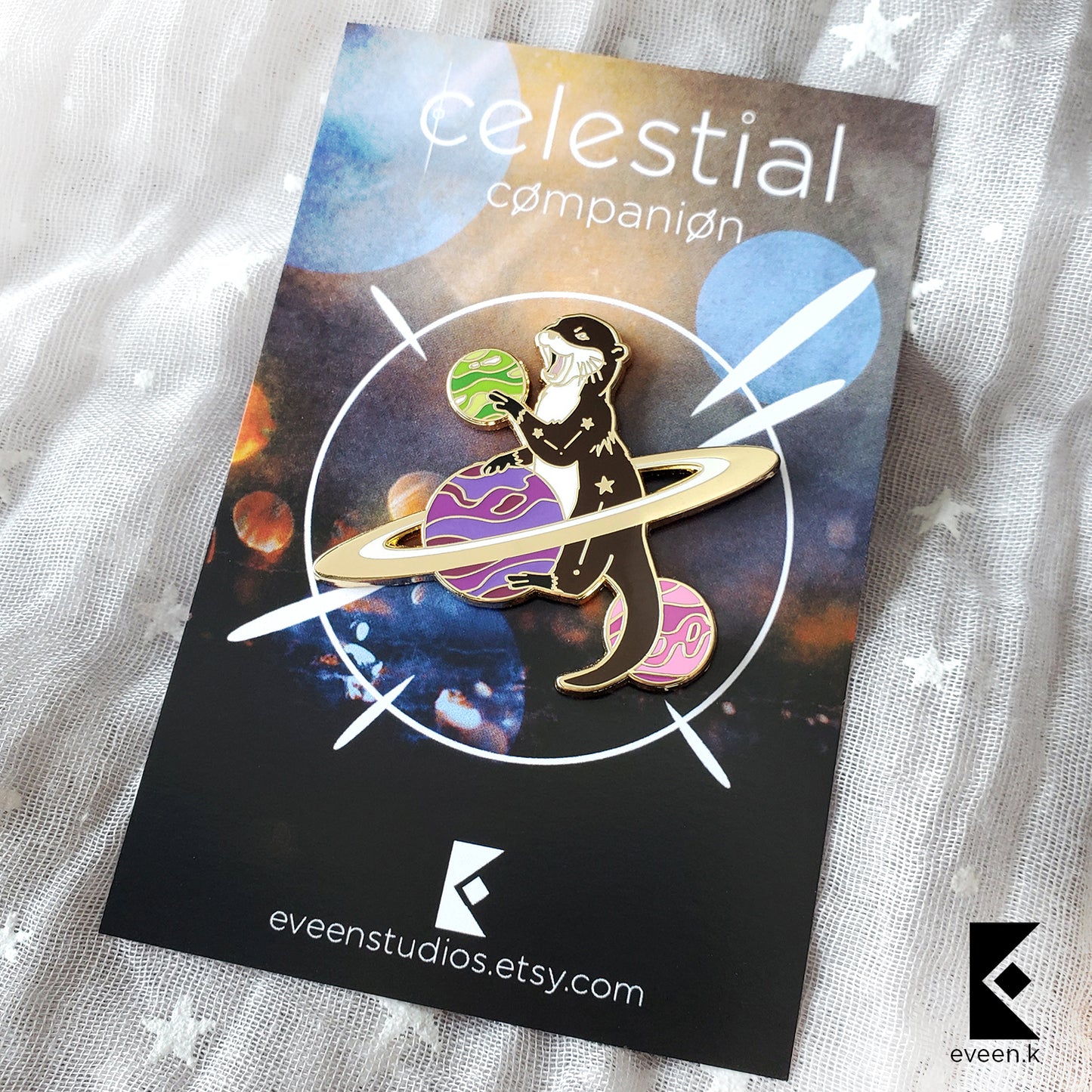Otter Celestial Companion Enamel Pin