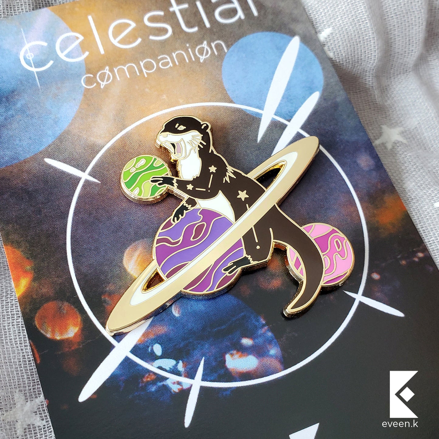 Otter Celestial Companion Enamel Pin