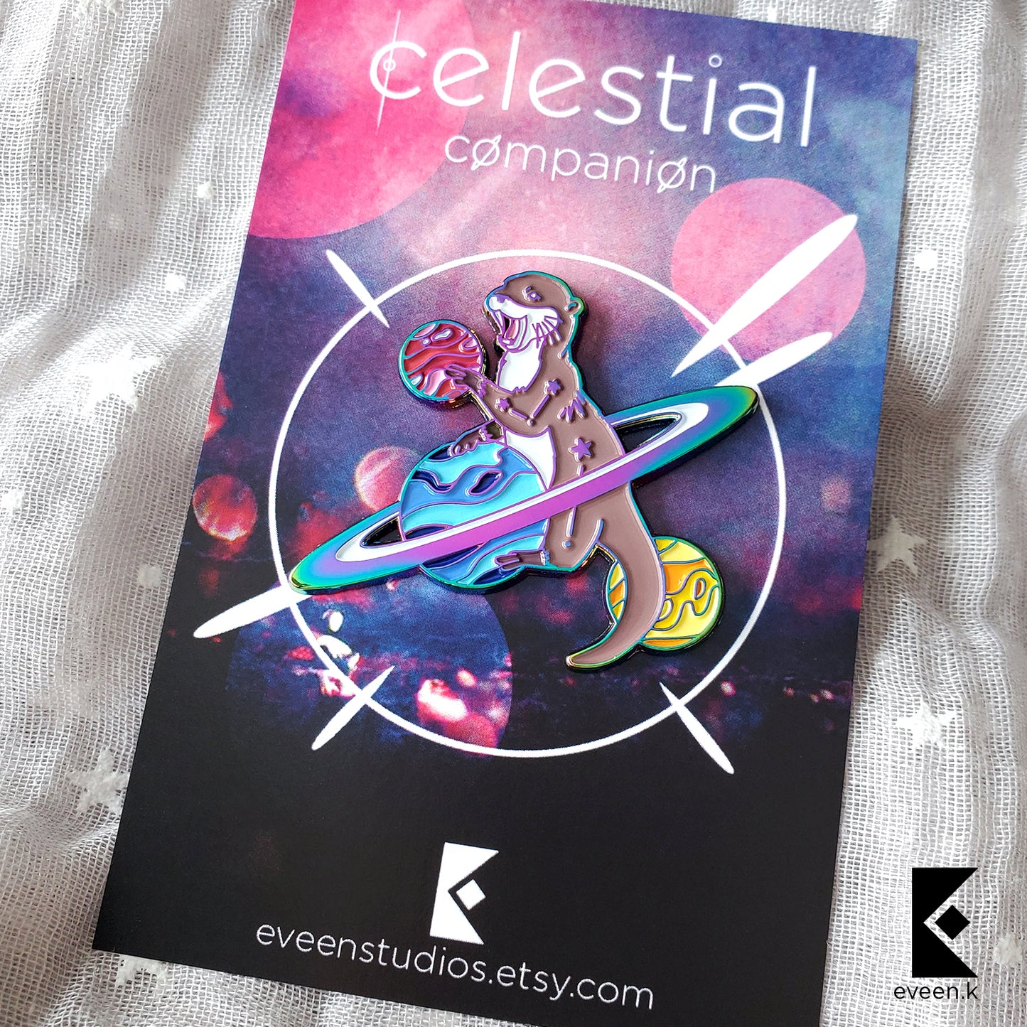 Otter Celestial Companion Enamel Pin
