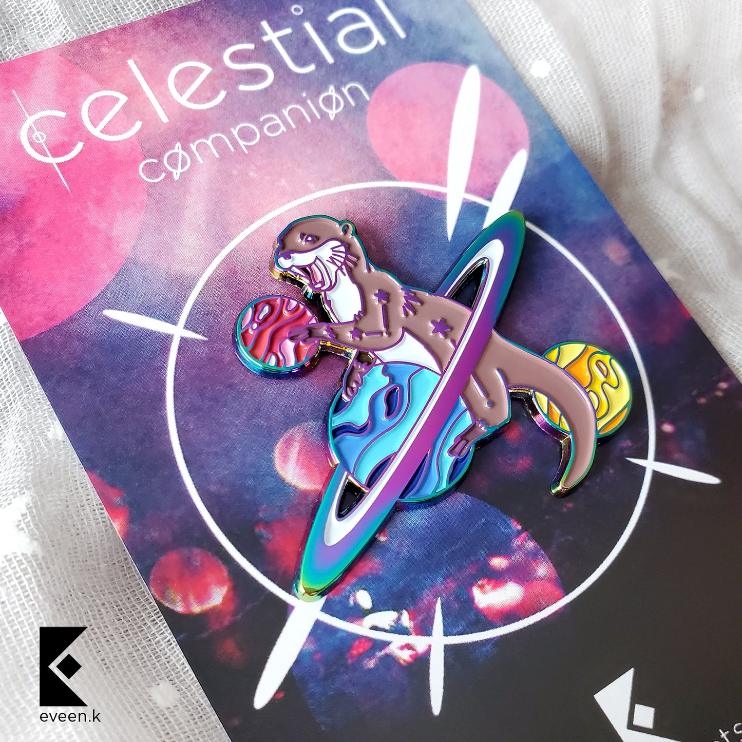 Otter Celestial Companion Enamel Pin