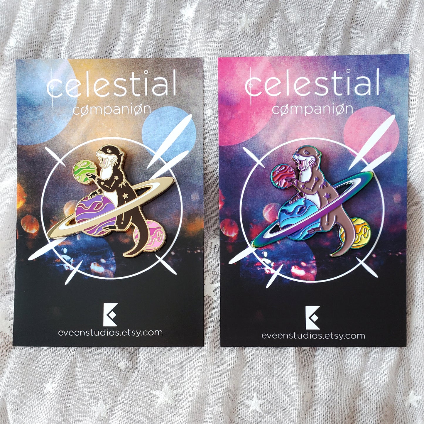 Otter Celestial Companion Enamel Pin