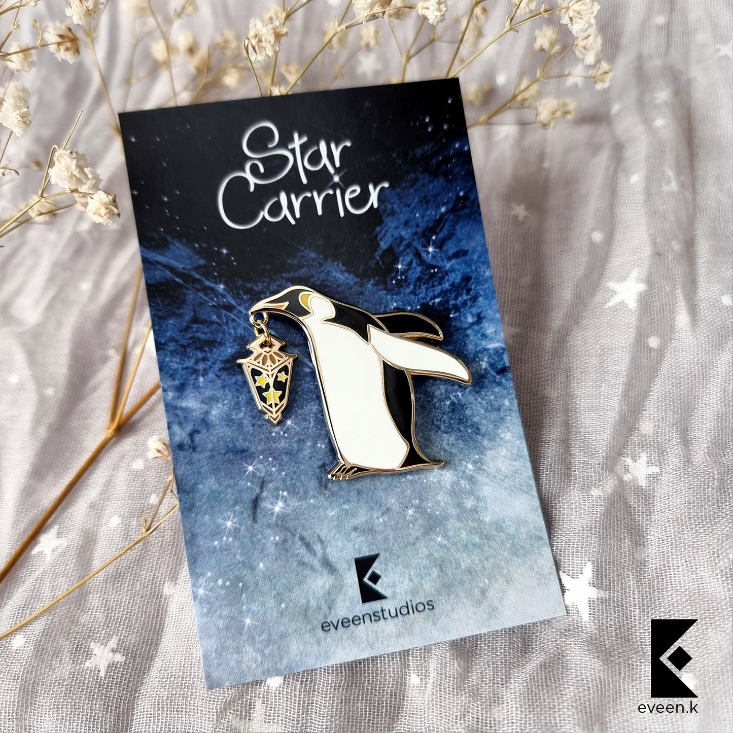 Penguin Star Carrier Enamel Pin