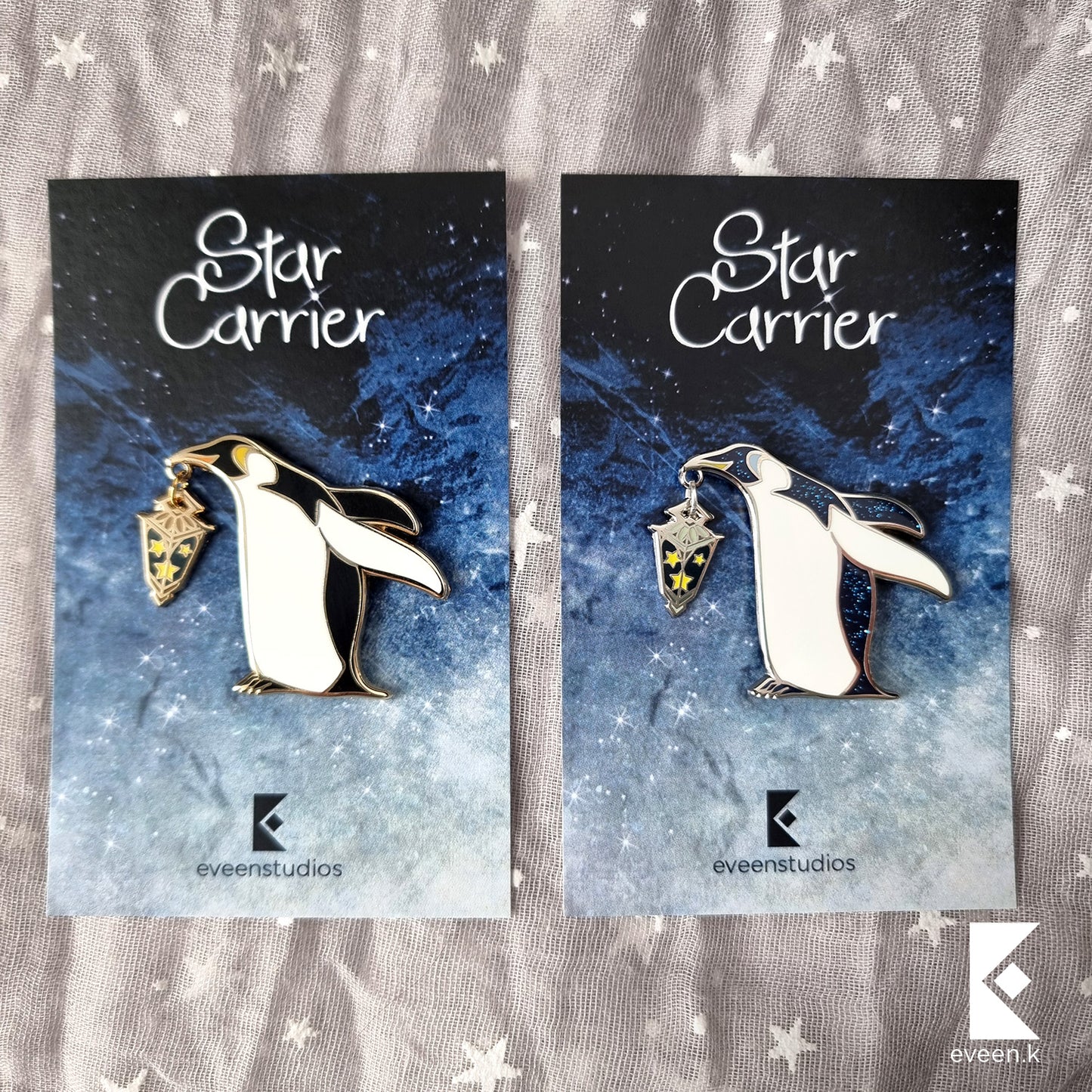 Penguin Star Carrier Enamel Pin
