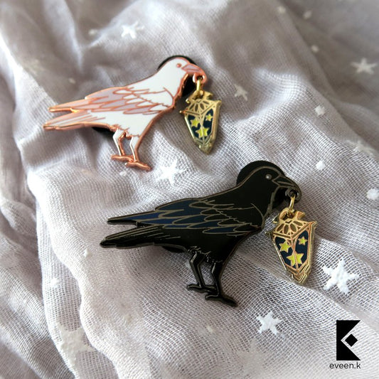 Raven Star Carrier Enamel Pin