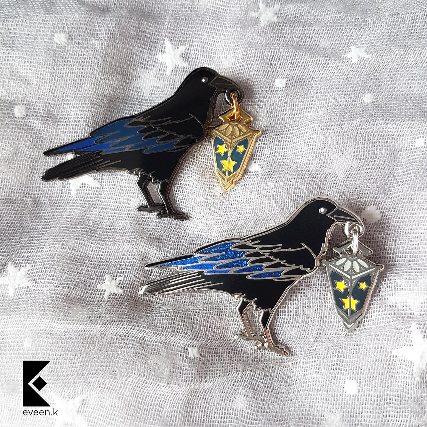 Raven Star Carrier Enamel Pin