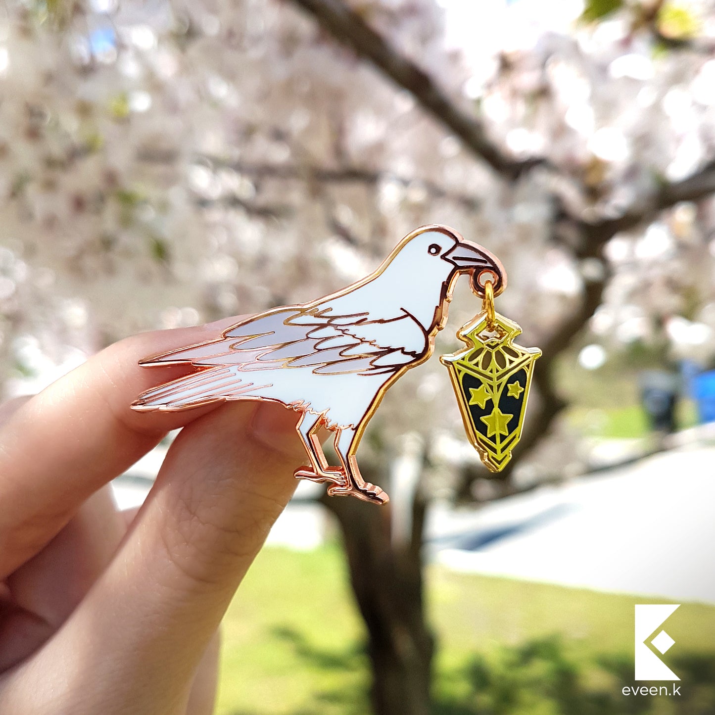 Raven Star Carrier Enamel Pin