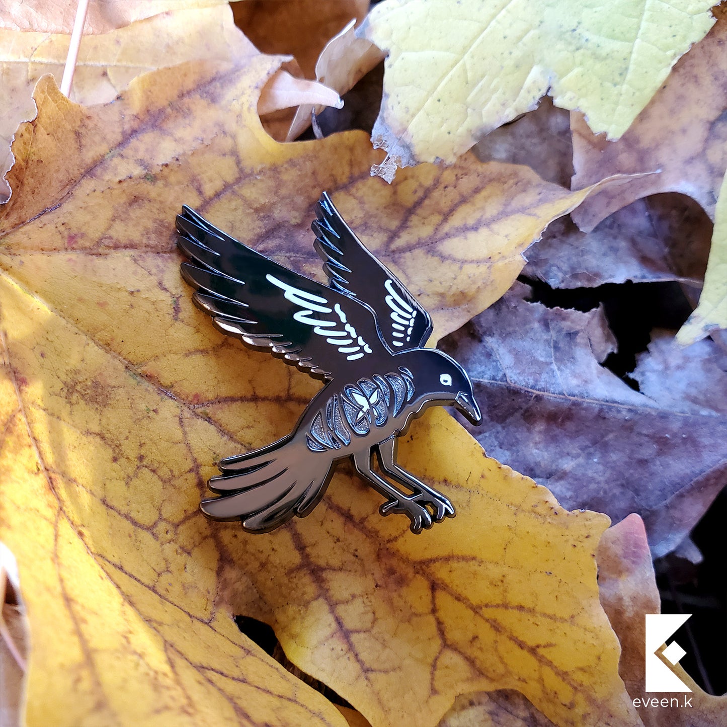 Raven Dream Eater Enamel Pin