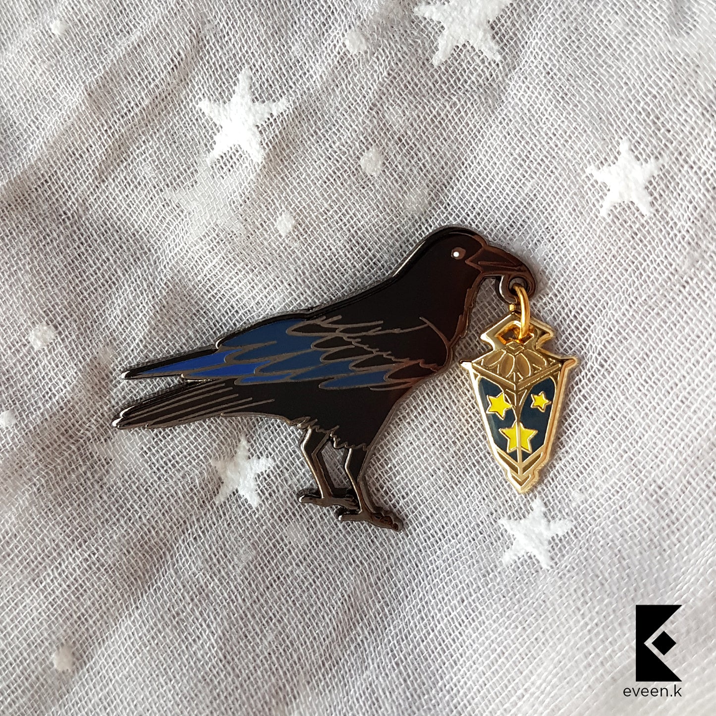 Raven Star Carrier Enamel Pin