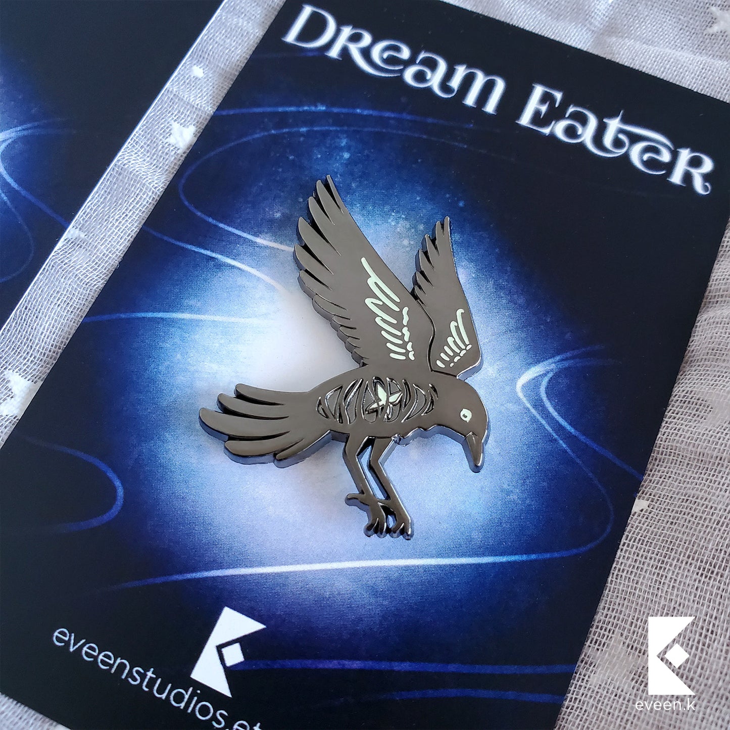 Raven Dream Eater Enamel Pin
