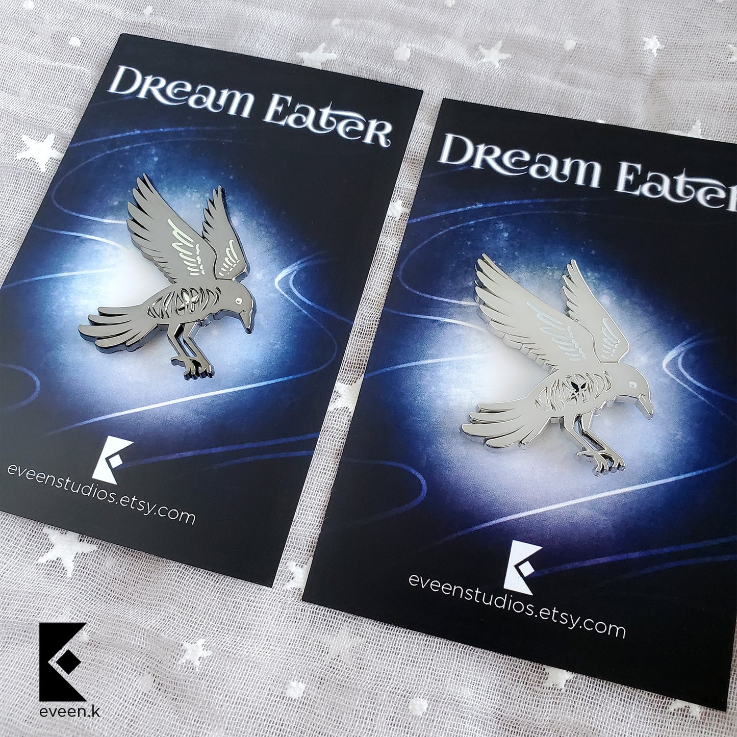 Raven Dream Eater Enamel Pin