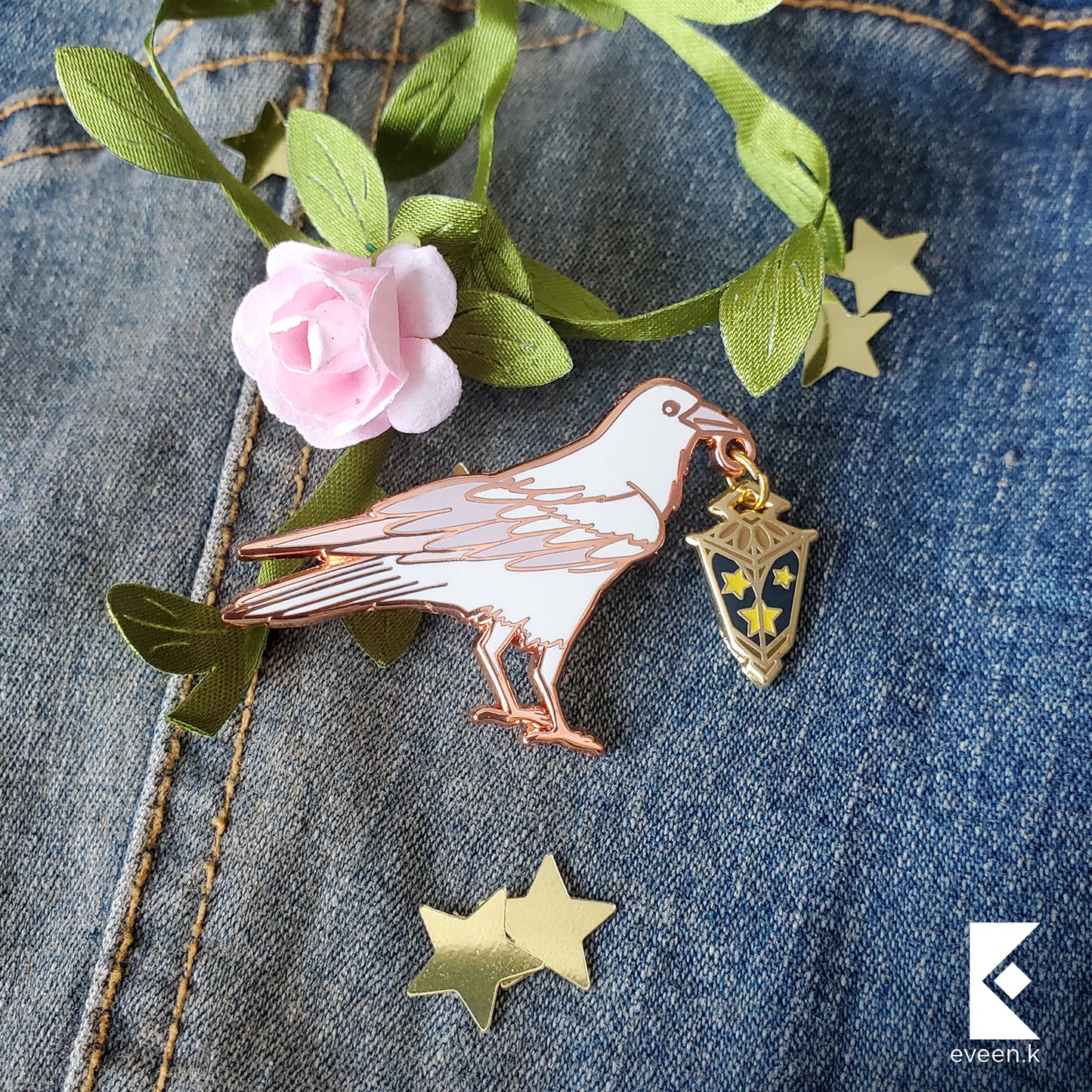 Raven Star Carrier Enamel Pin