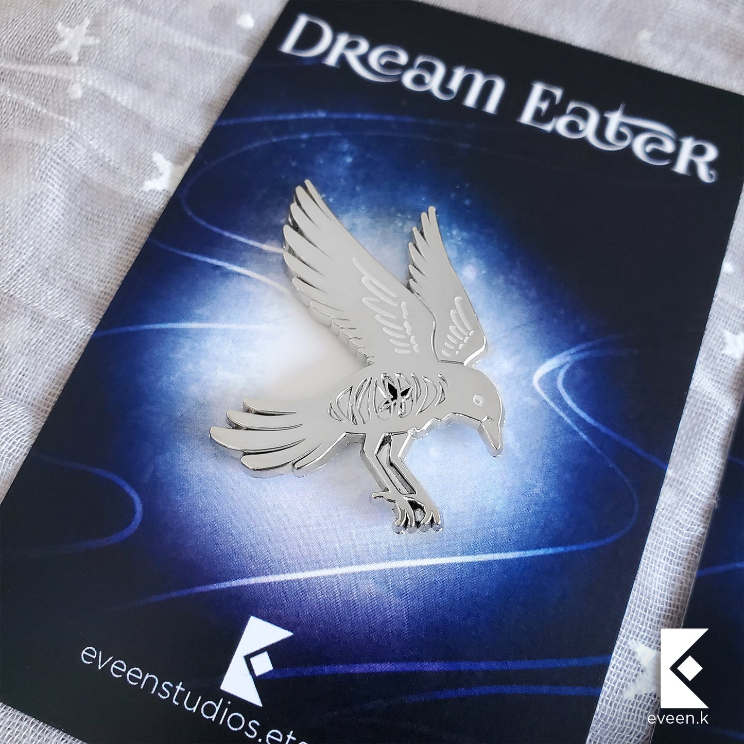 Raven Dream Eater Enamel Pin