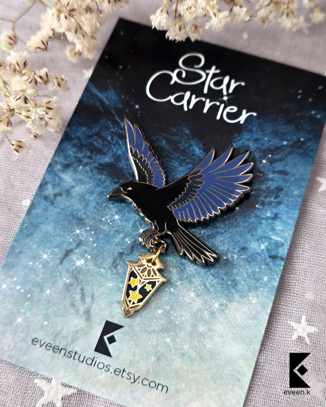 Raven Flying Star Carrier Enamel Pin