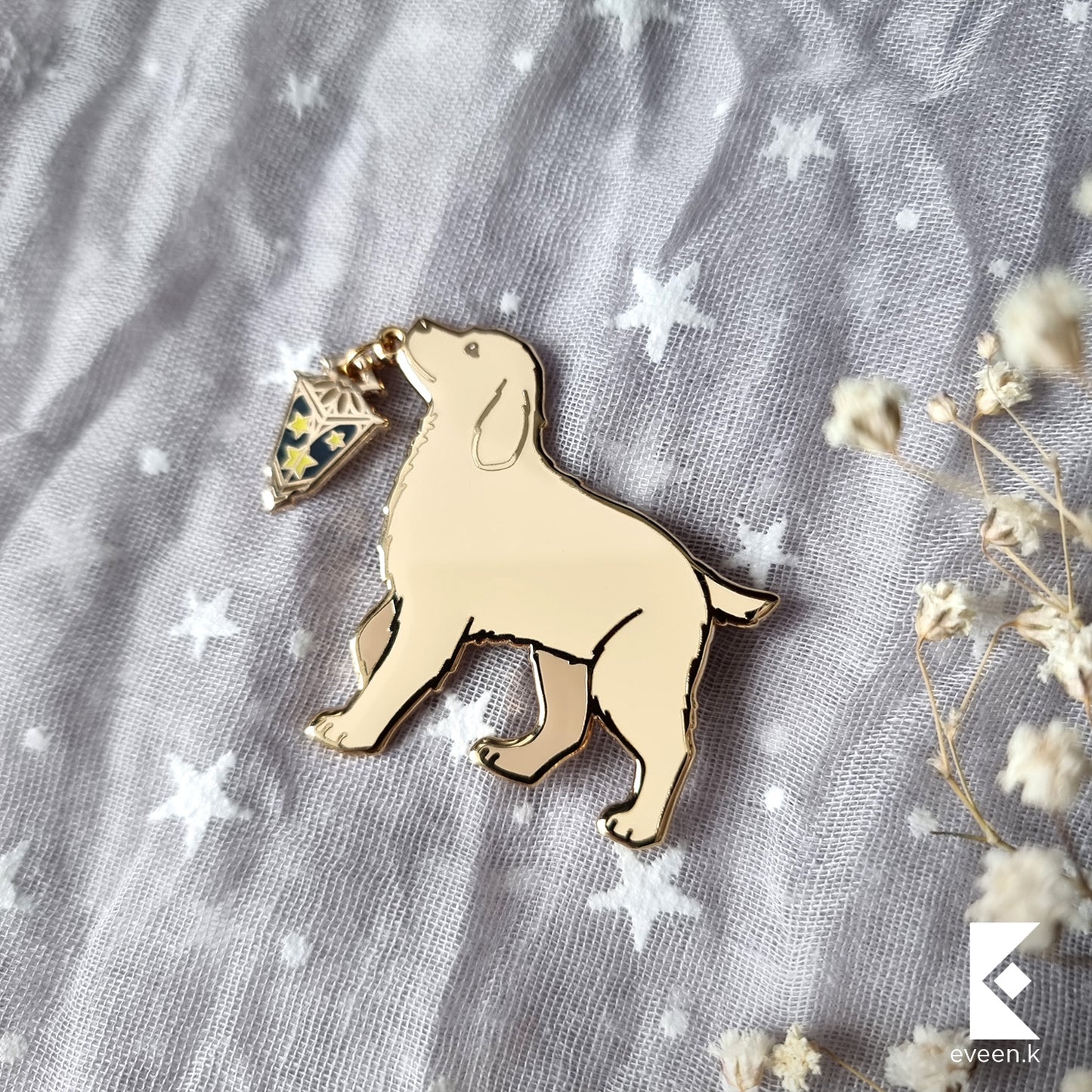 Labrador Retriever Star Carrier Enamel Pin