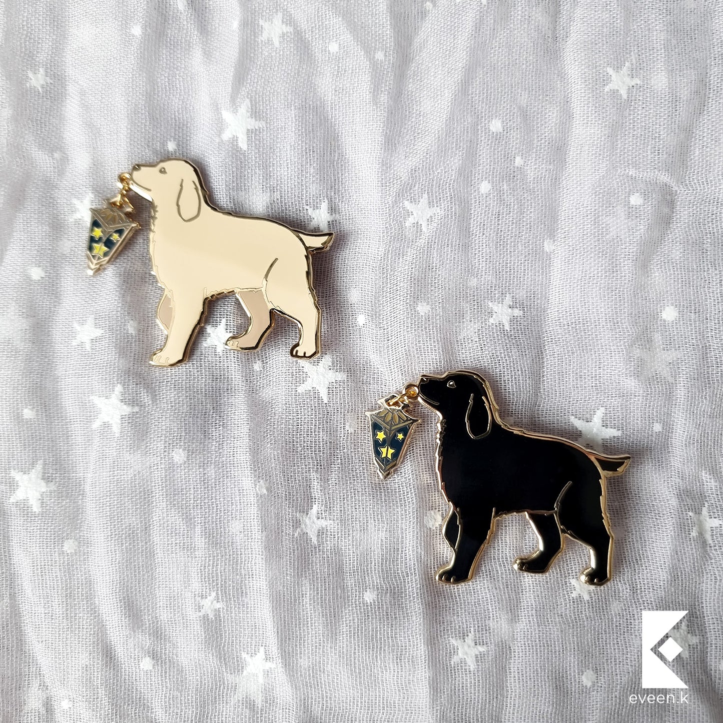 Labrador Retriever Star Carrier Enamel Pin