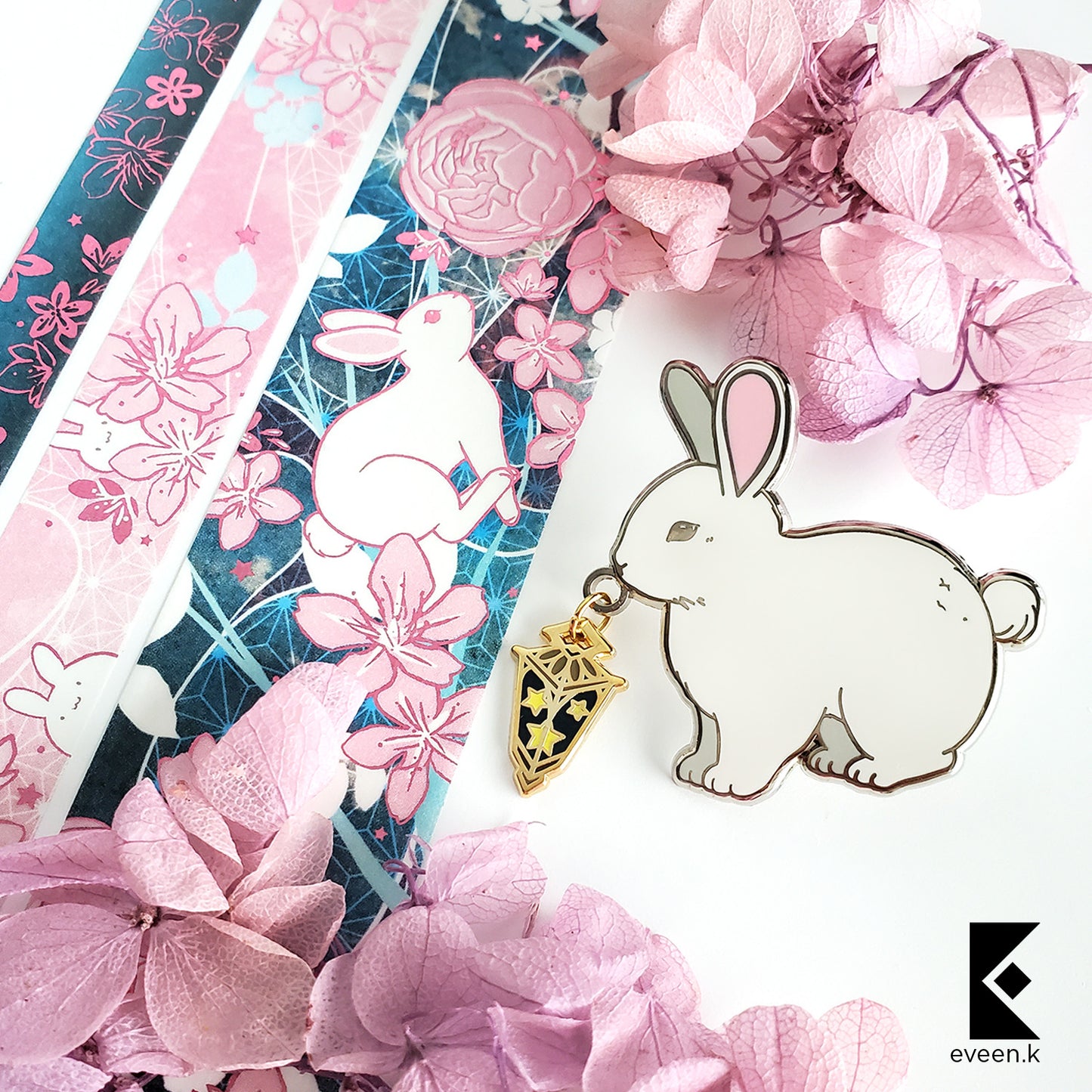 Bunny Star Carrier Enamel Pin
