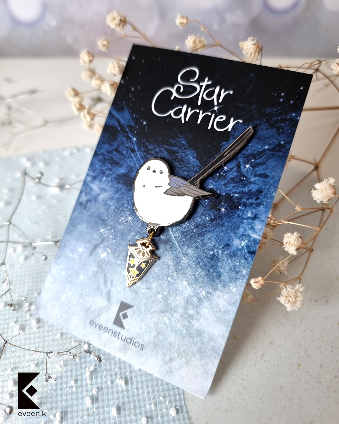Bird Star Carrier Enamel Pin