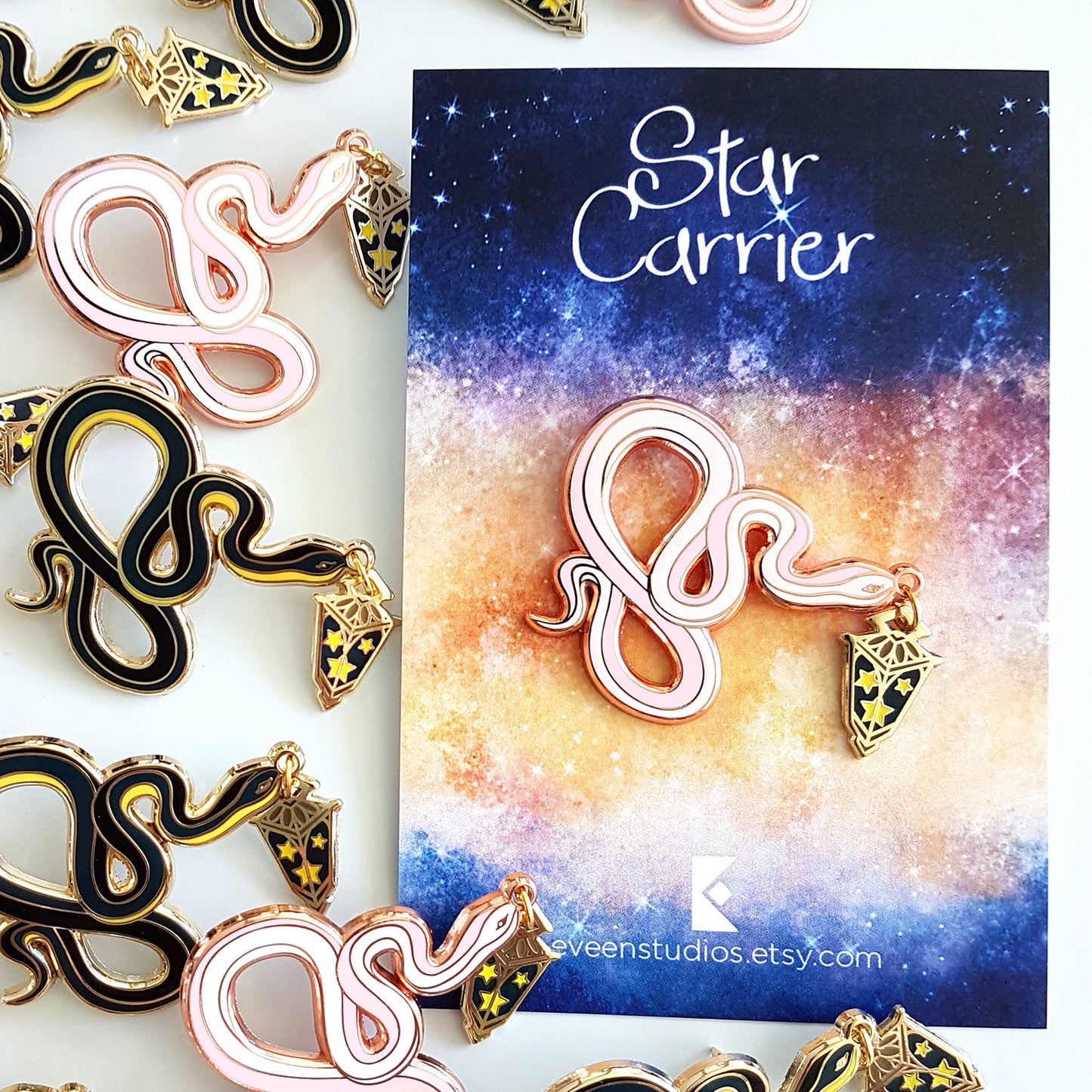 Snake Star Carrier Enamel Pin