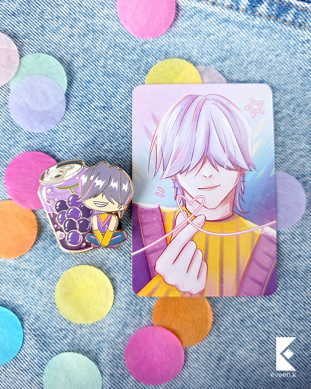 Soda Boys Enamel Pins and Photocards