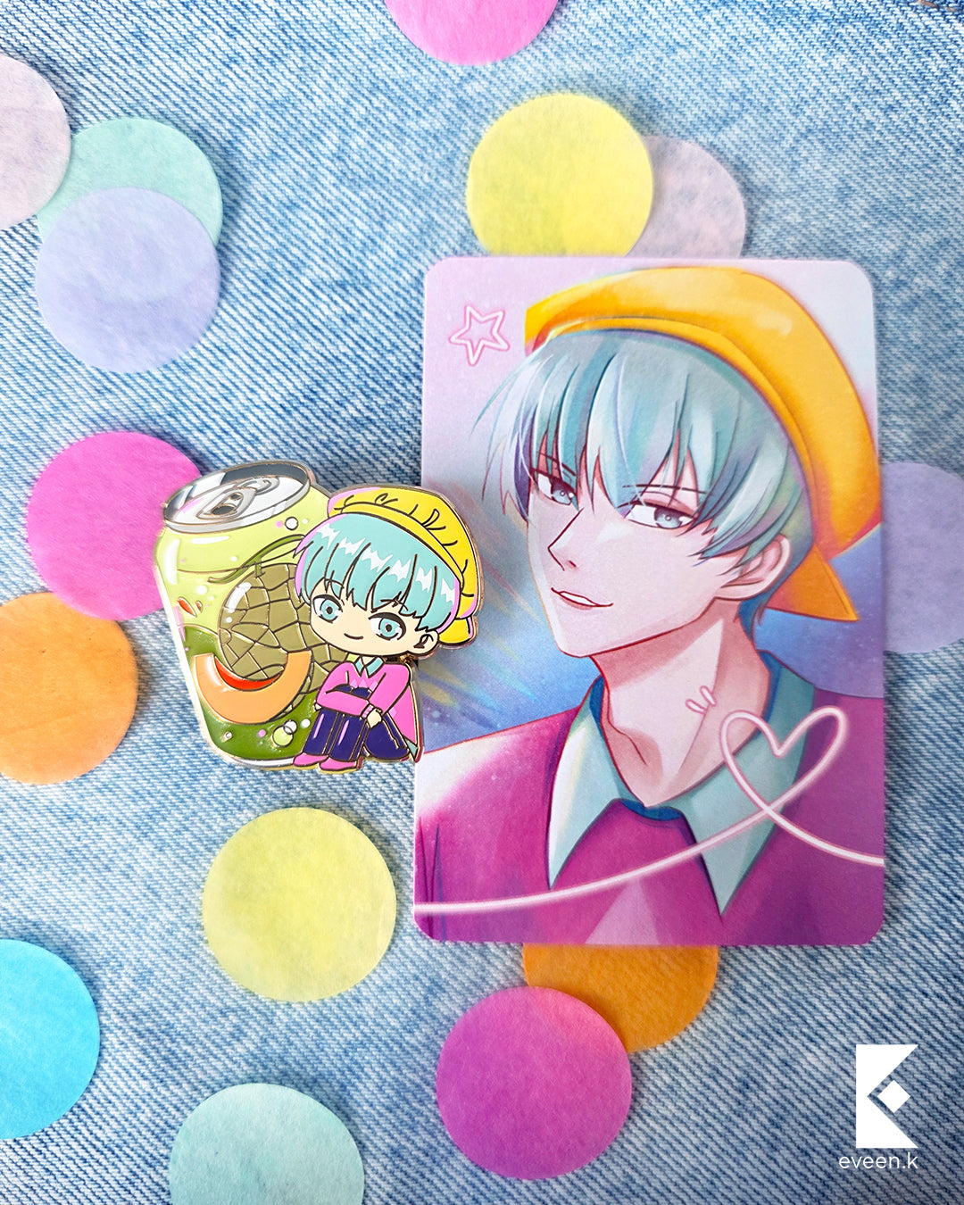 Soda Boys Enamel Pins and Photocards