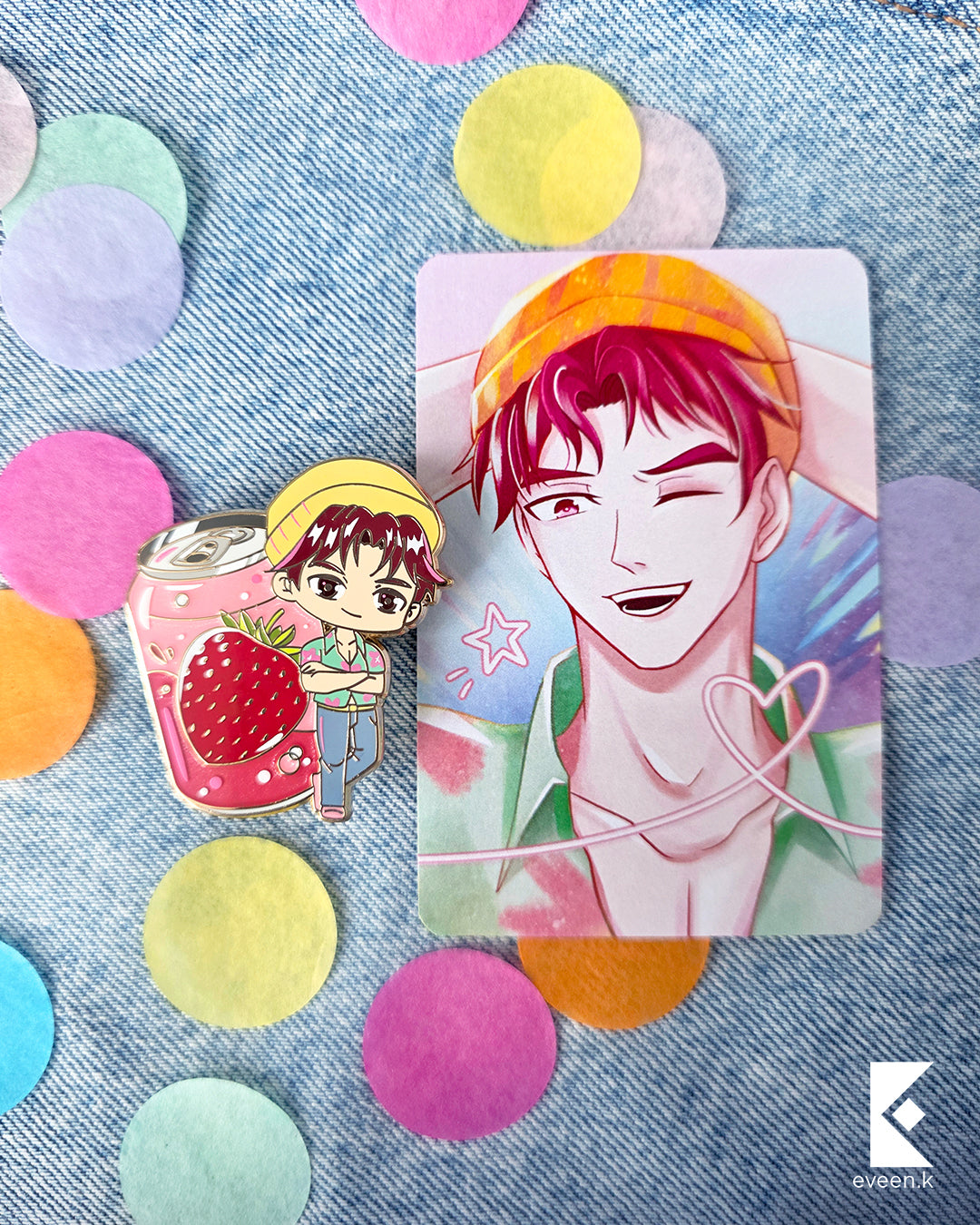 Soda Boys Enamel Pins and Photocards
