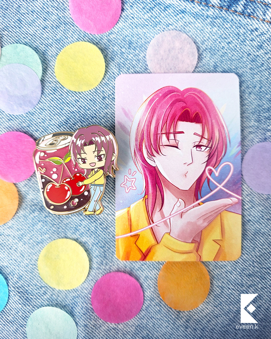 Soda Boys Enamel Pins and Photocards