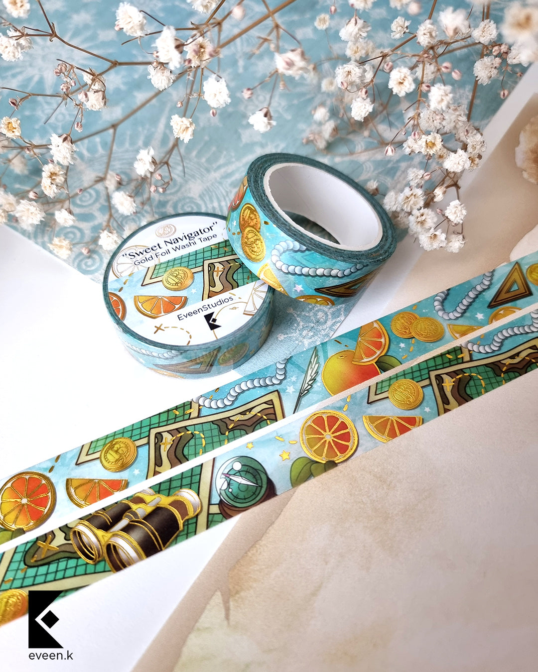Pirate Adventure & Sweet Navigator, Silver and Gold Foil Washi Tape