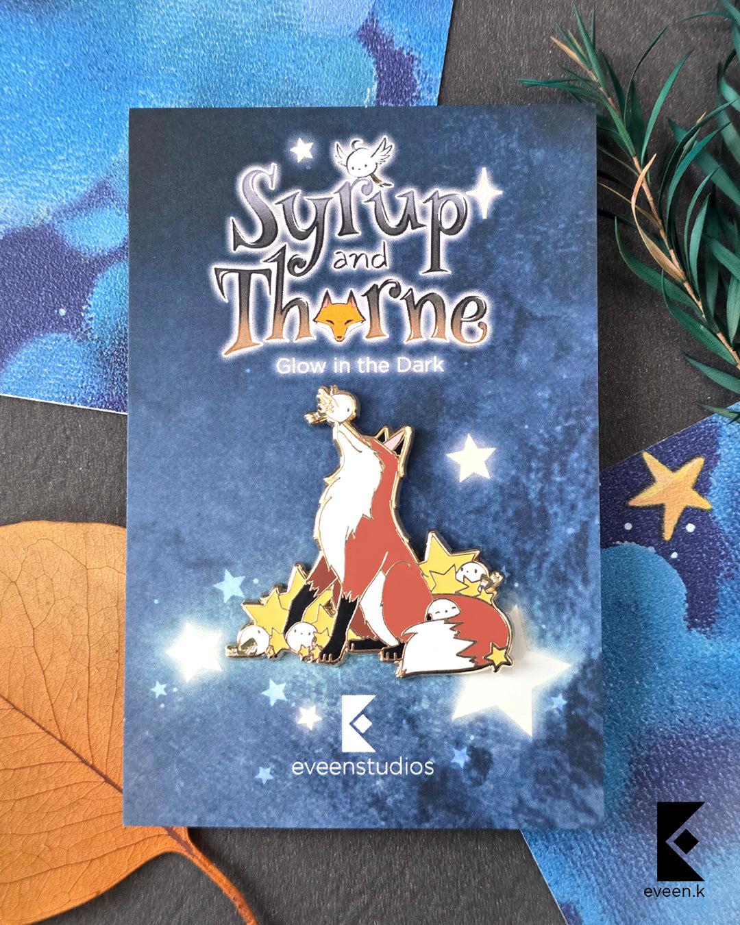 Starry Bird x Fox Enamel Pins