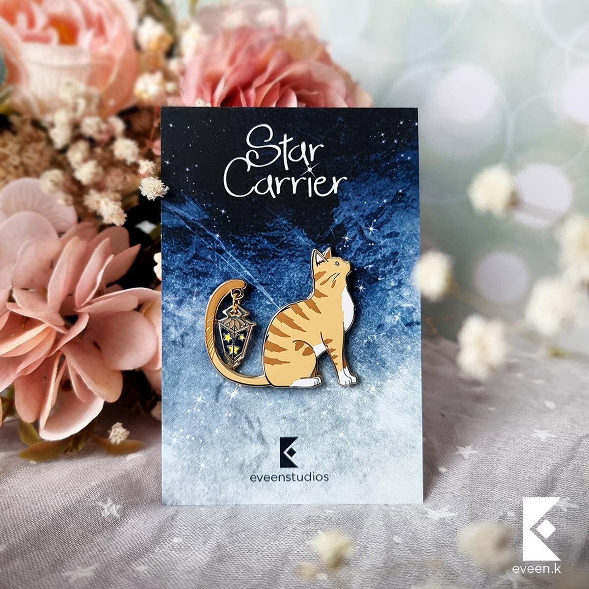 Cat Star Carrier Enamel Pin
