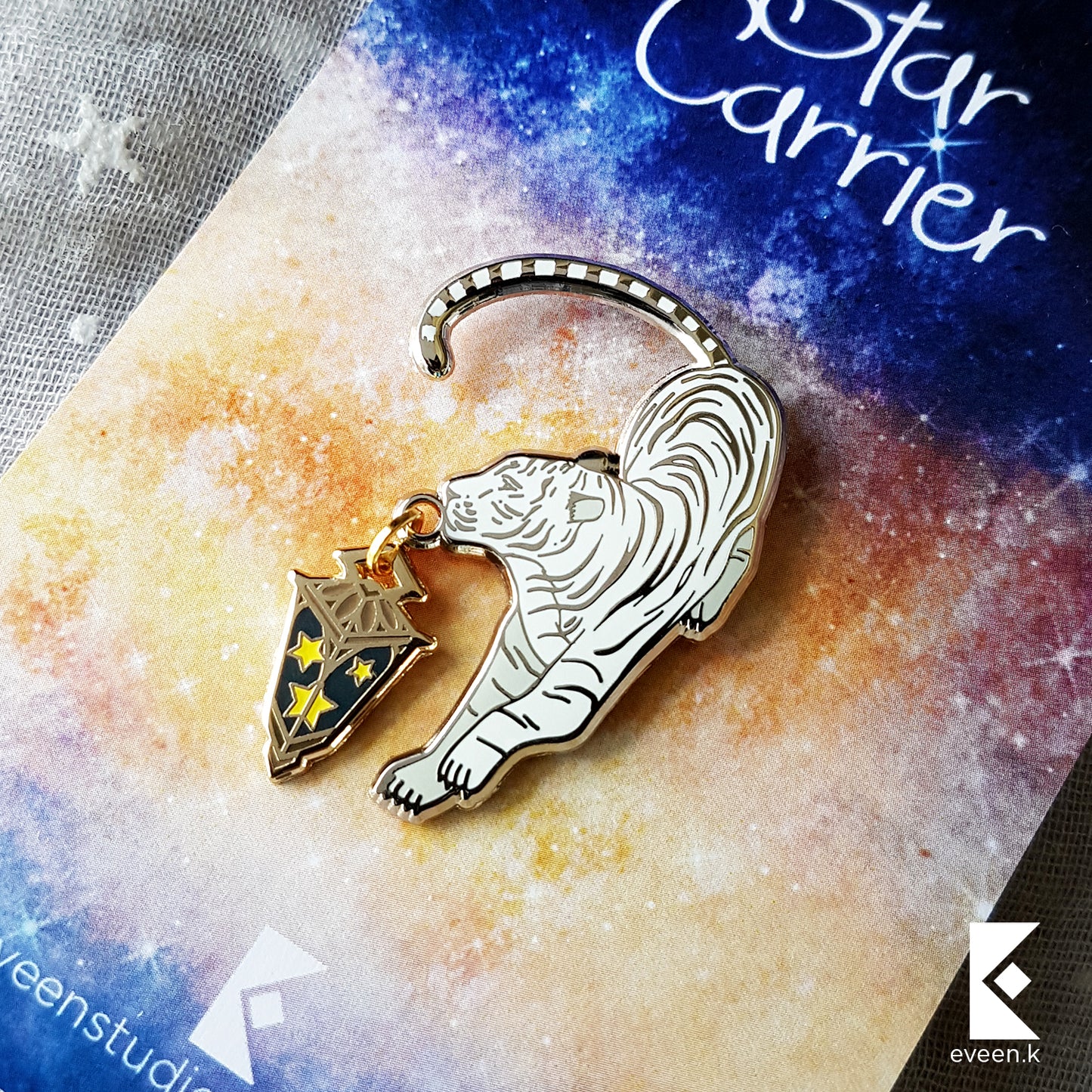 Tiger Star Carrier Enamel Pin