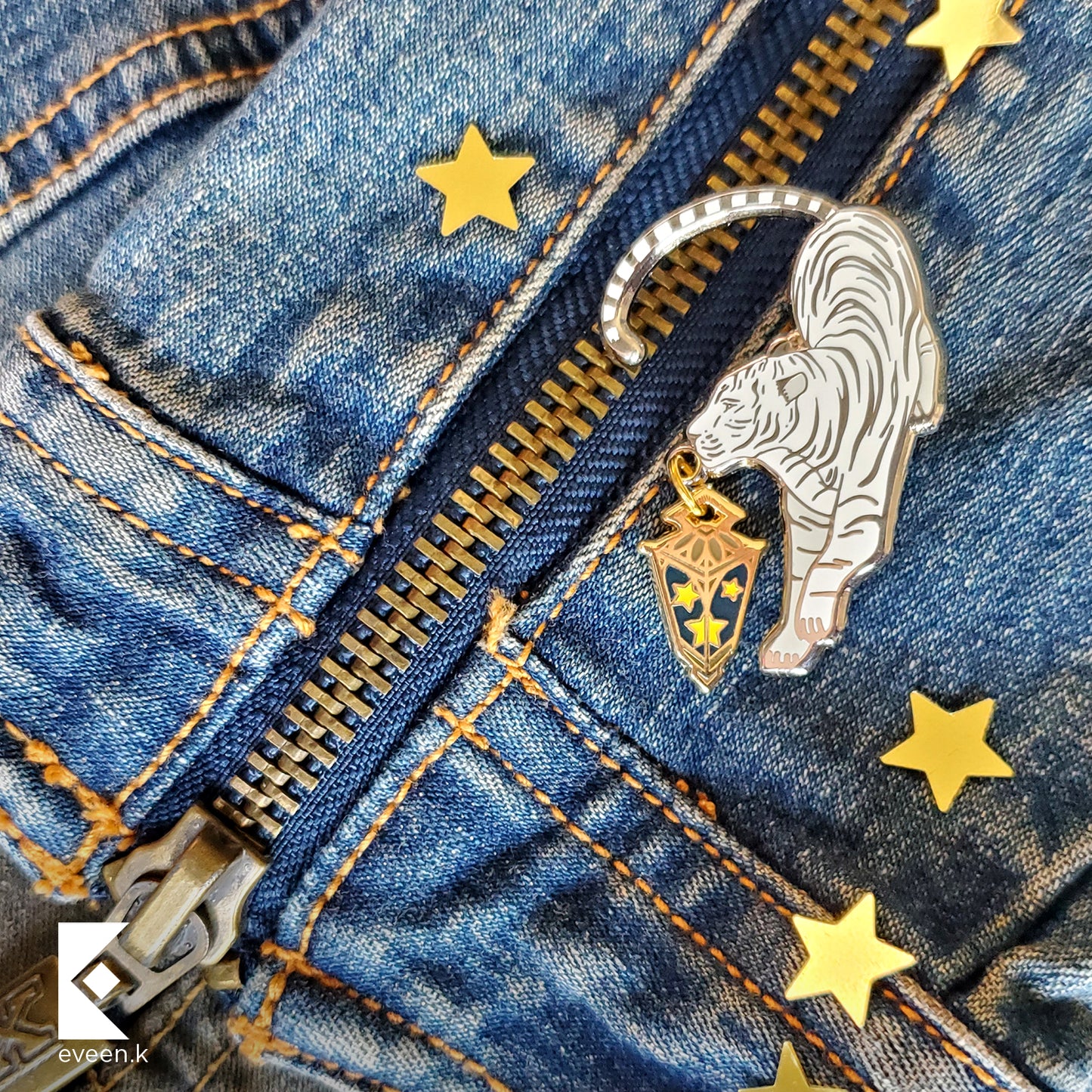 Tiger Star Carrier Enamel Pin