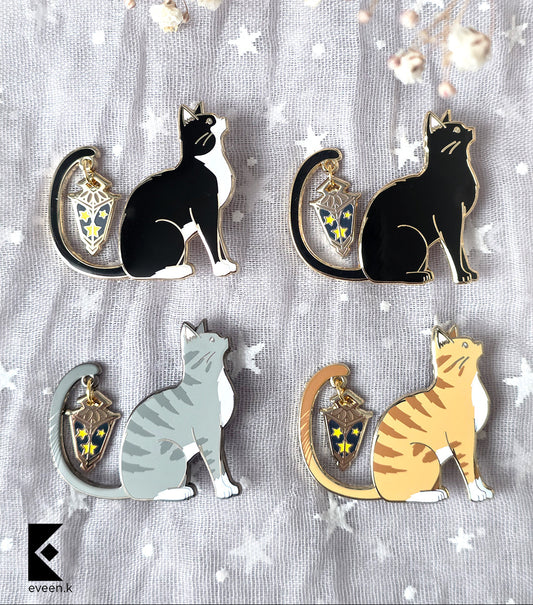 Cat Star Carrier Enamel Pin