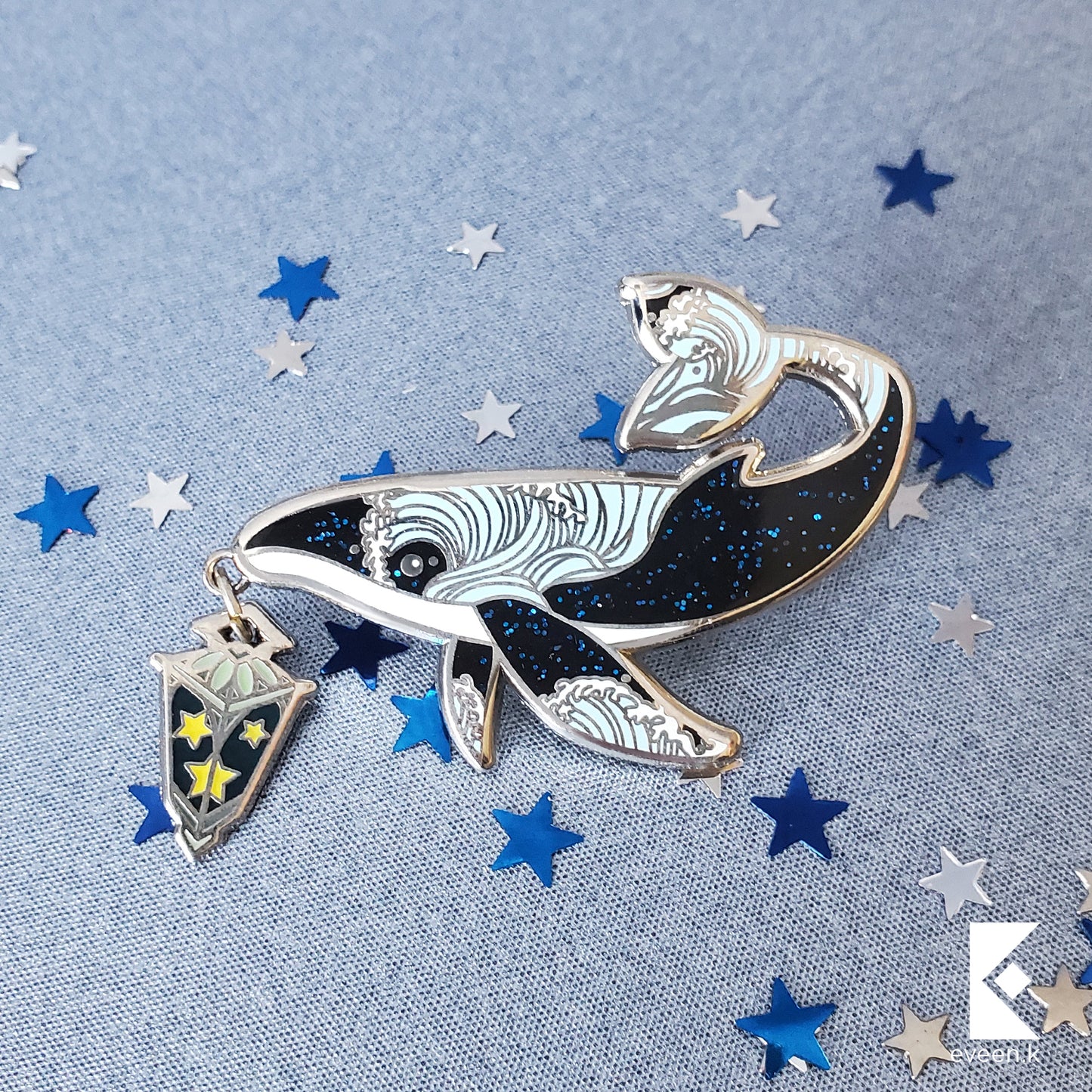 Whale Star Carrier Enamel Pin