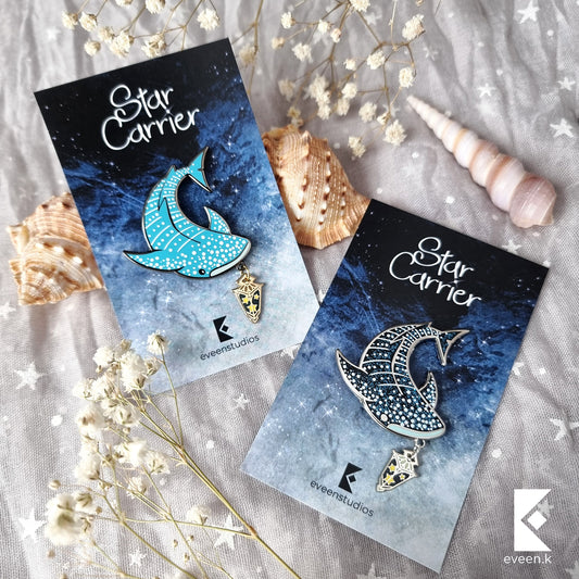 Whale Shark Star Carrier Enamel Pin